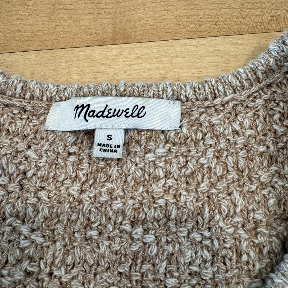Madewell Tan Ruffled Ribbed Tank Top - Picture 2 of 3
